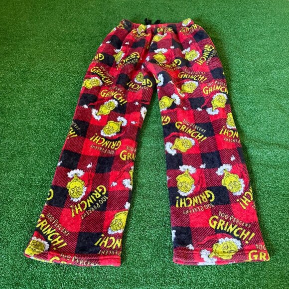 The Grinch Elastic Waist Pockets Fleece Christmas Loungewear Pajama Pants Size M - Picture 9 of 12